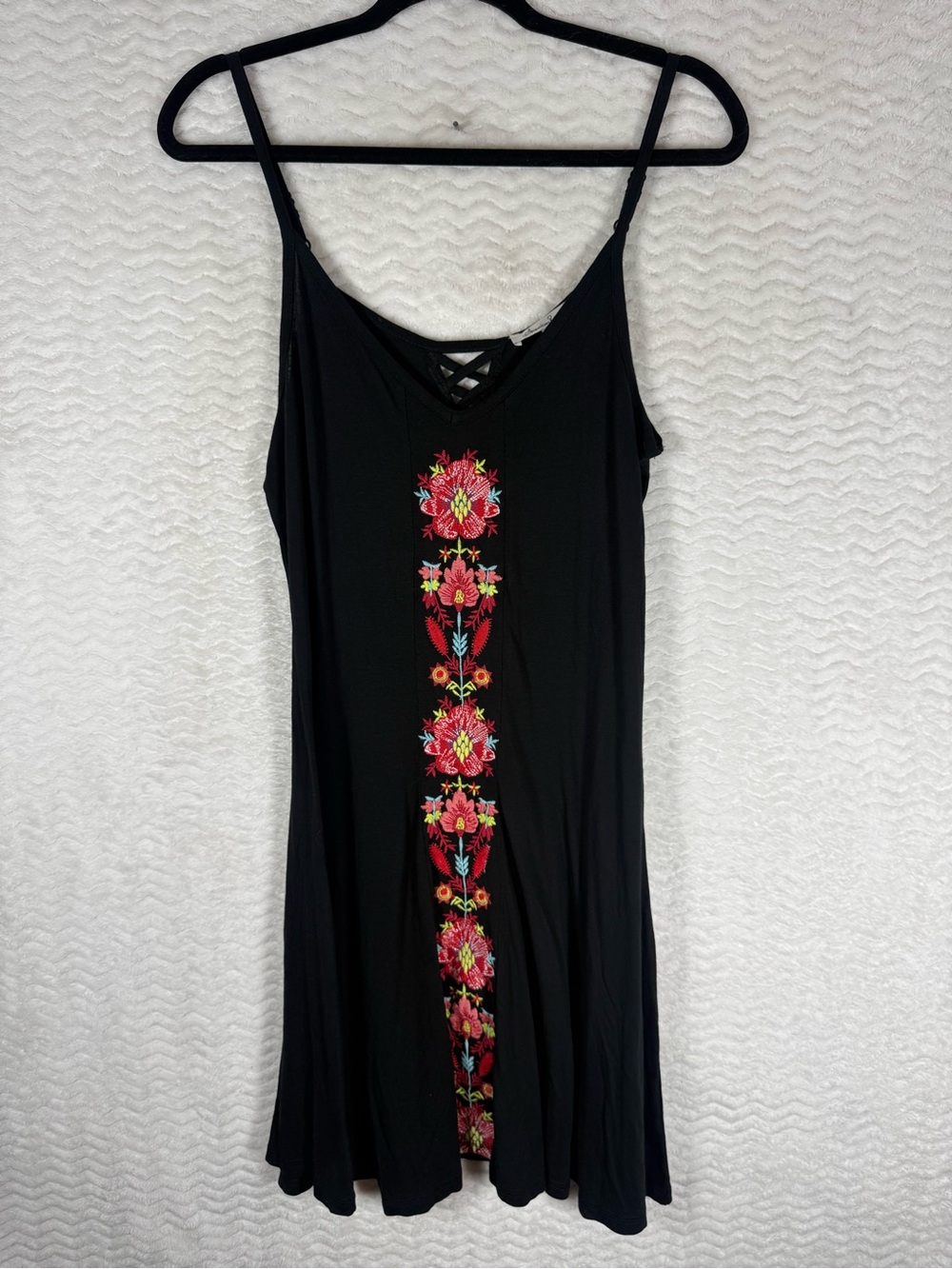 American Rag Black Dress with Beautiful Floral Embroidery. So stunning 🤩